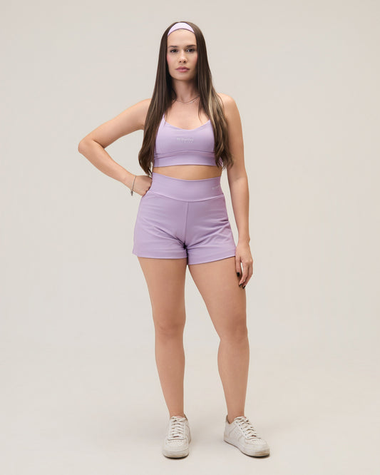 Conjunto Hype Duo Color Lilás (Short + Top)