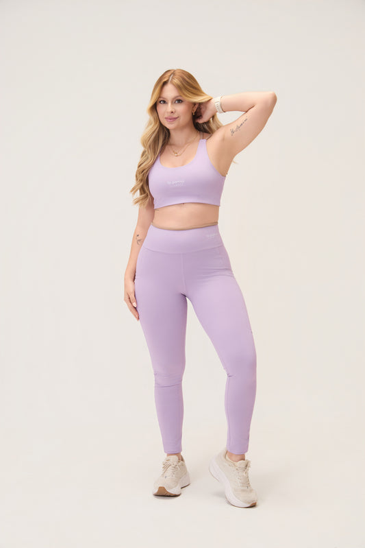 Conjunto Wish Duo Color Lilás (Calça + Top)